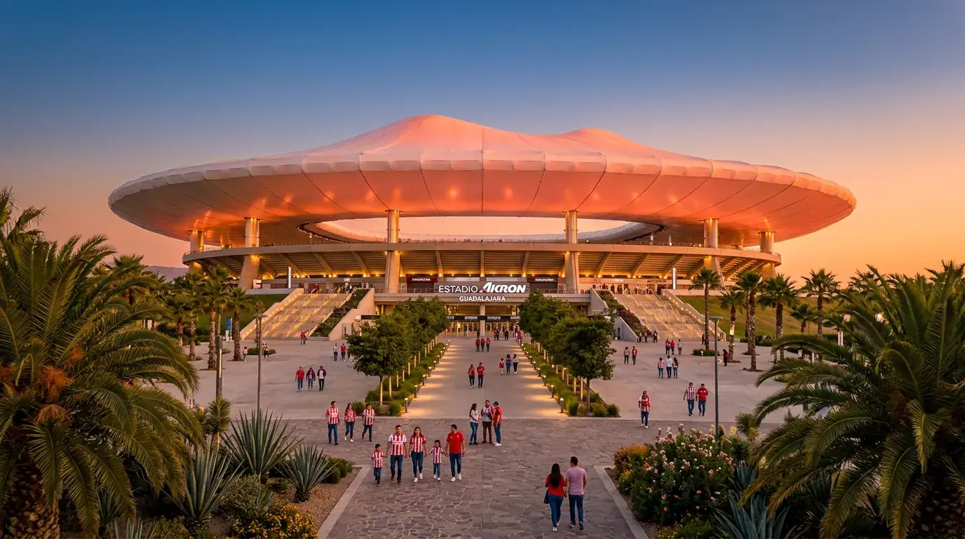 Estadio Akron v Guadalajaře, stadion prvního zápasu Česka na MS 2026