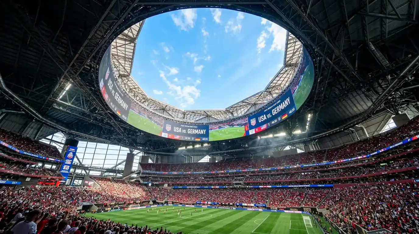 Mercedes-Benz Stadium v Atlantě, stadion klíčového zápasu Česka na MS 2026